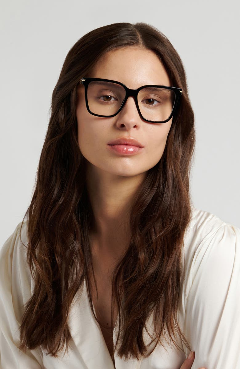 Victoria Beckham VB 1009 54mm Square Optical Glasses, Alternate, color,