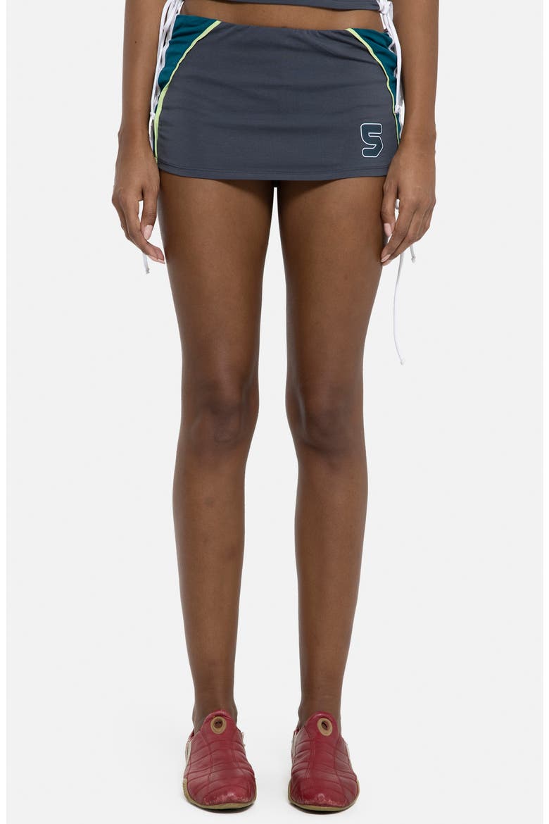 Sporty Lace-Up Skort, Main, color, GREY
