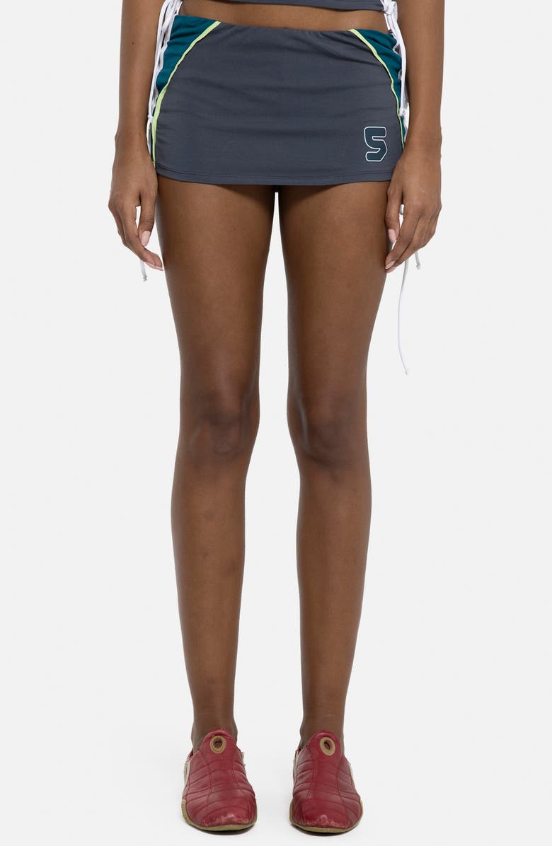JADED LONDON Sporty Lace-Up Skort, Main, color, Grey
