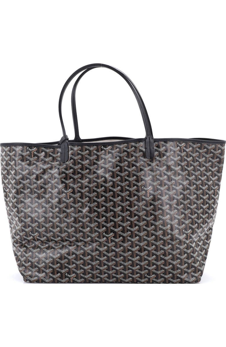 Pre-Owned Goyard Saint Louis Tote Coated Canvas GM, Main, color, Black