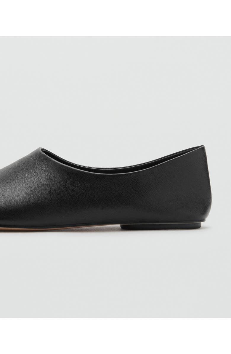 MANGO Leather Slip-On Shoe, Alternate, color, Black