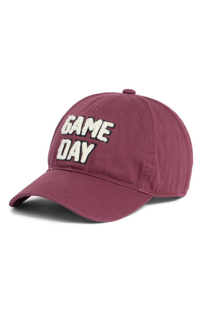 David & Young 'Game Day' Chenille Baseball Cap, Main, color, Plum