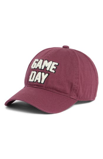 David & Young 'game Day' Chenille Baseball Cap In Purple