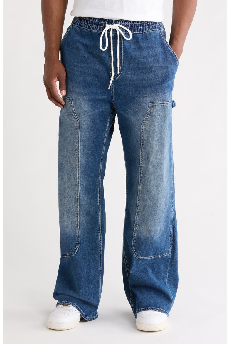 Vinny Drawstring Carpenter Jeans, Main, color, MEDIUM STARGAZE