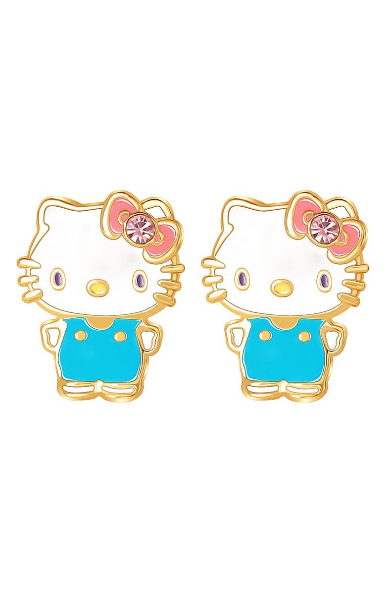 Jacmel Hello Kitty<sup>®</sup> Cubic Zirconia & Enamel Charm Bracelet & Stud Earrings Set, Alternate, color, 