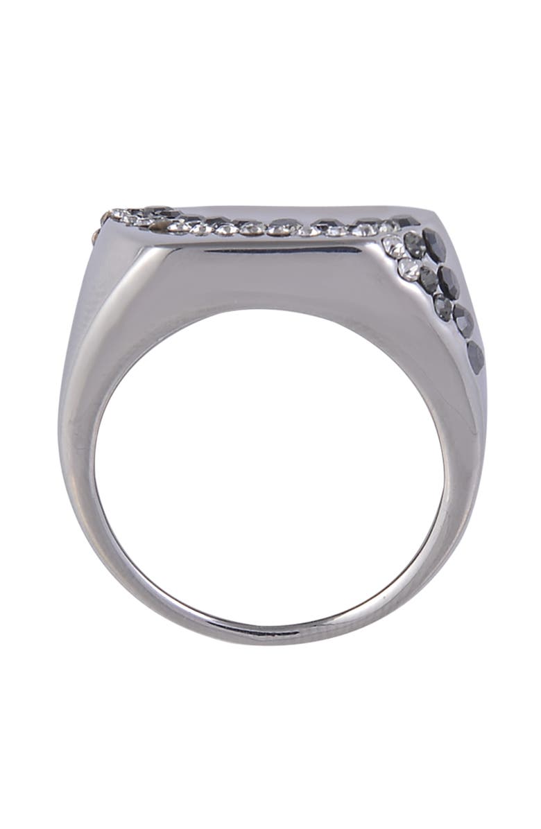 Laundry by Shelli Segal Crystal Geometric Signet Ring, Alternate, color, 
