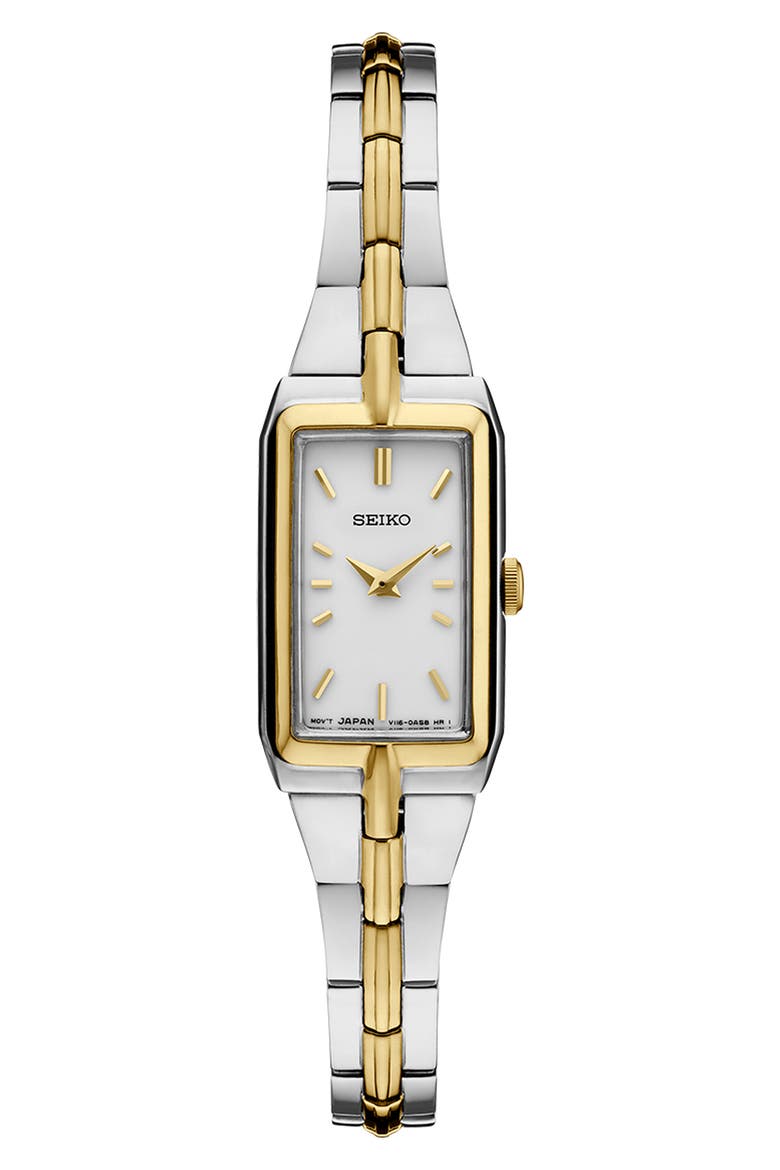 Essentials Tank Bracelet Watch, 15.5mm x 24.5mm, Main, color, TWO TONE