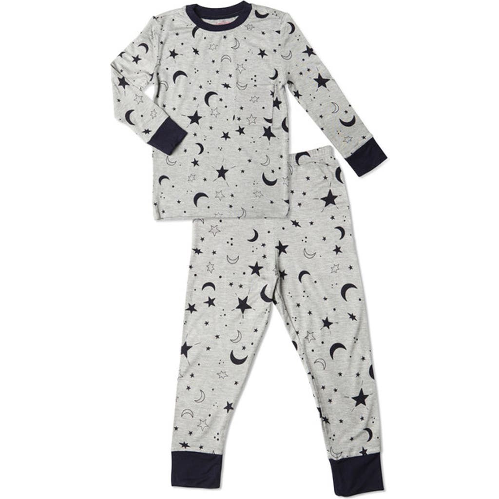 Everly Grey Emerson Fitted Long Sleeve 2-piece Pajamas In Gray