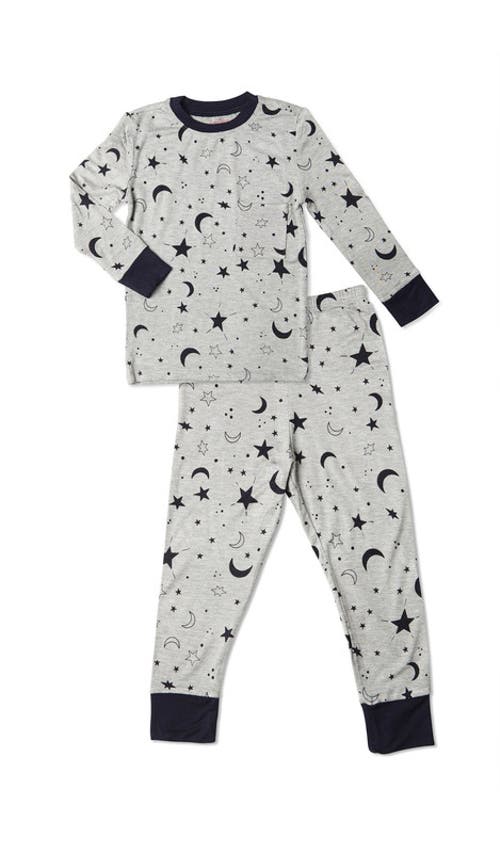 Everly Grey Emerson Fitted Long Sleeve 2-piece Pajamas In Gray