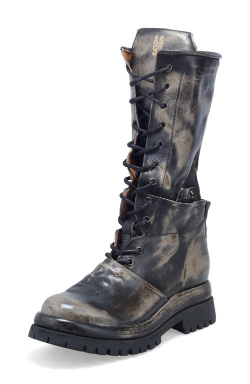 As98 A.s.98 Donovan Distressed Leather Boot In Gray