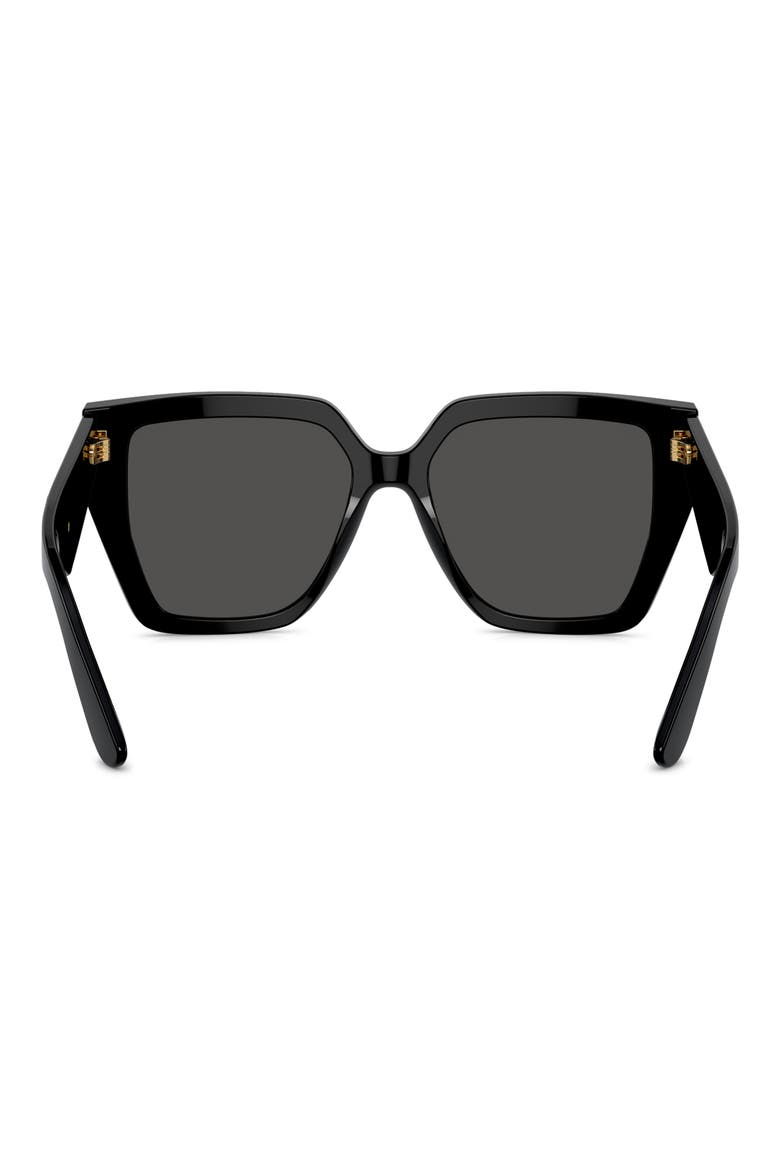 55mm Square Sunglasses, Alternate, color, BLACK
