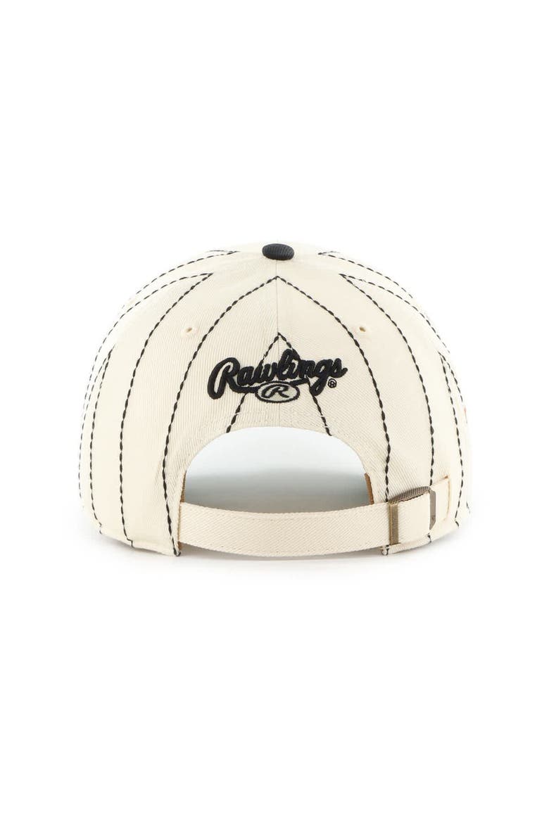 Men's '47 x Rawlings Natural/Black San Francisco Giants Pinstripe Clean Up Adjustable Hat, Alternate, color, Natural