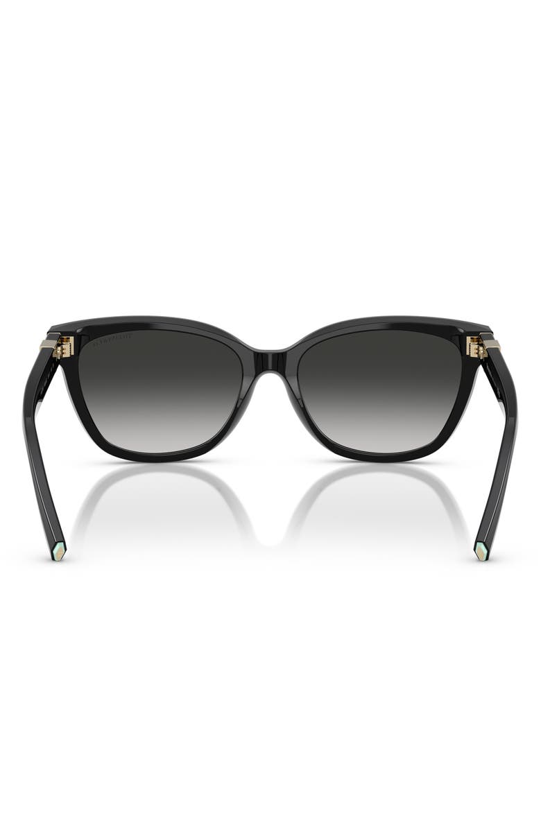 Tiffany & Co. 55mm Gradient Cat Eye Sunglasses, Alternate, color, Black / Grey Gradient