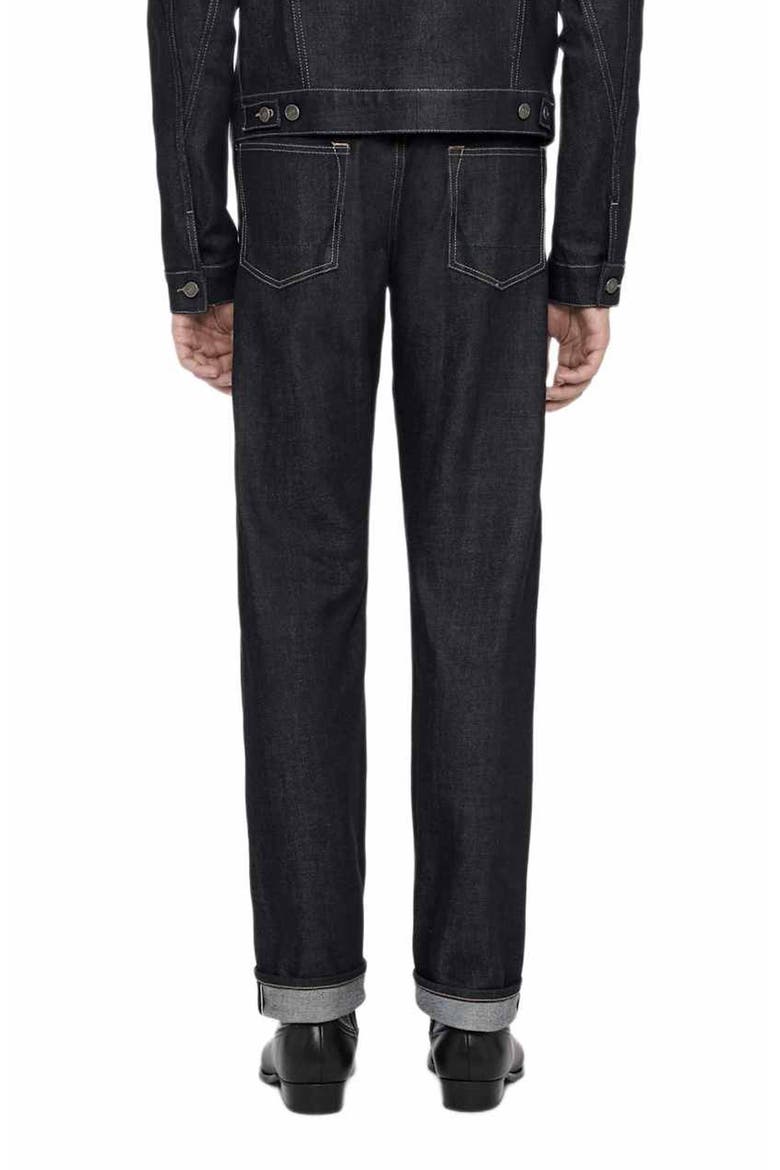 Slim Straight Leg Selvedge Jeans, Alternate, color, INDIGO SELVEDGE
