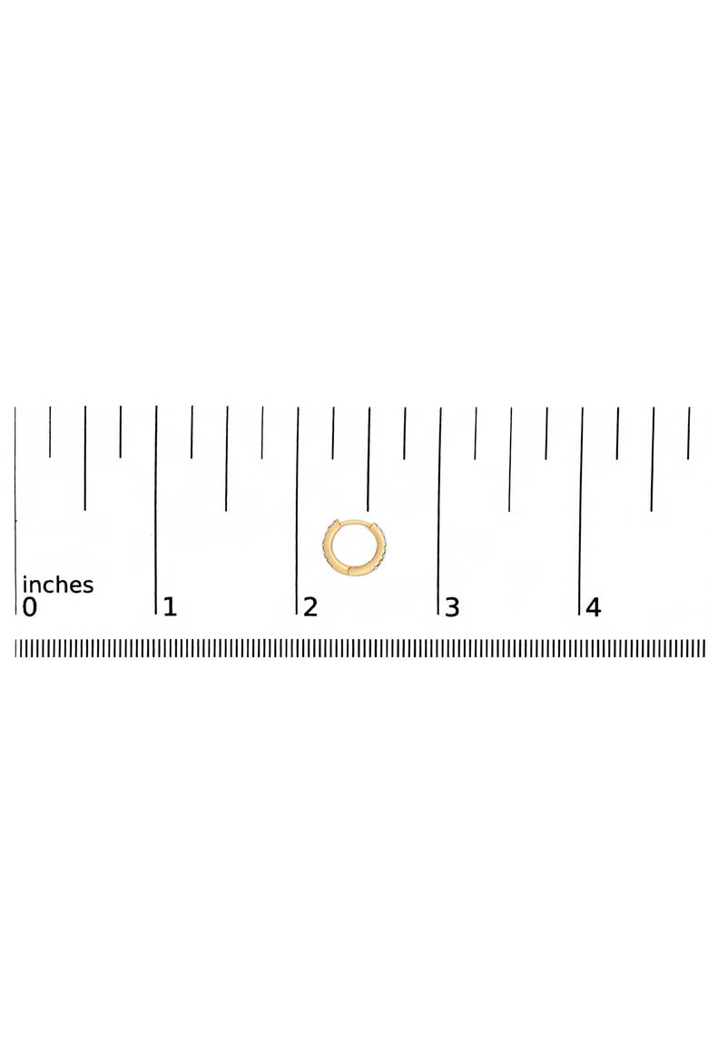 10K Gold 1/4 Cttw Diamond Double Sided Huggie Hoop Earrings, Alternate, color, Yellow
