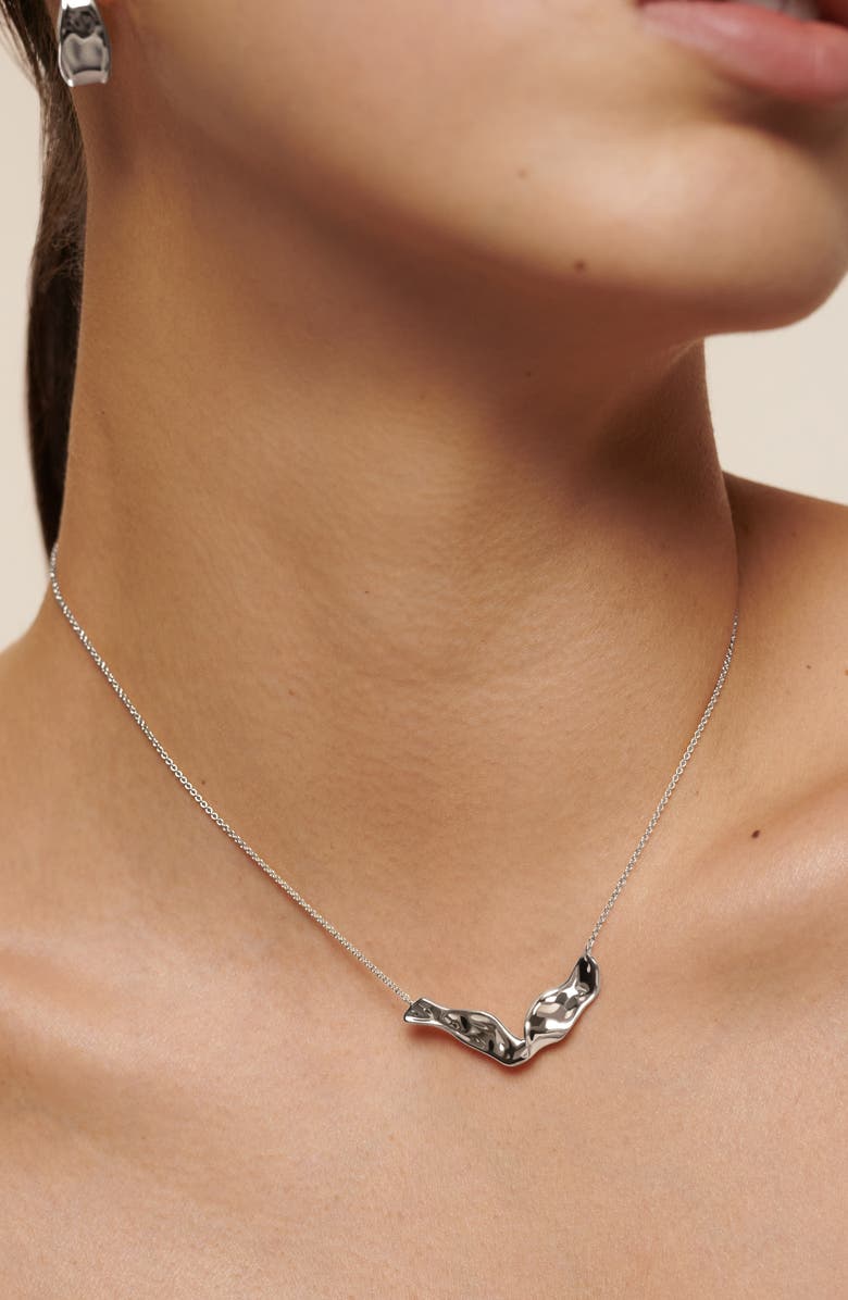 Monica Vinader The Wave Pendant Necklace, Alternate, color,