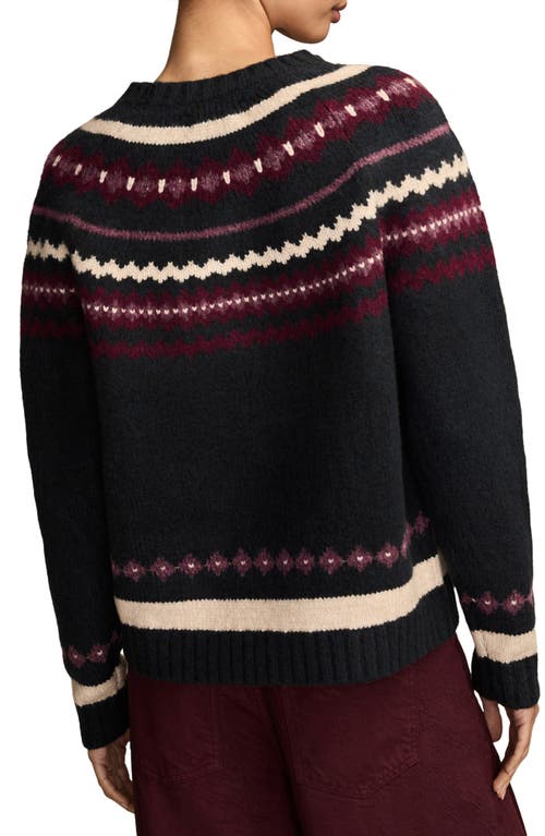 Lucky Brand Fair Isle Crewneck Sweater In Brown