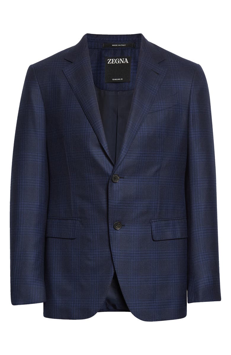 ZEGNA Prince of Wales Plaid Achillfarm Wool Blazer, Alternate, color, 
