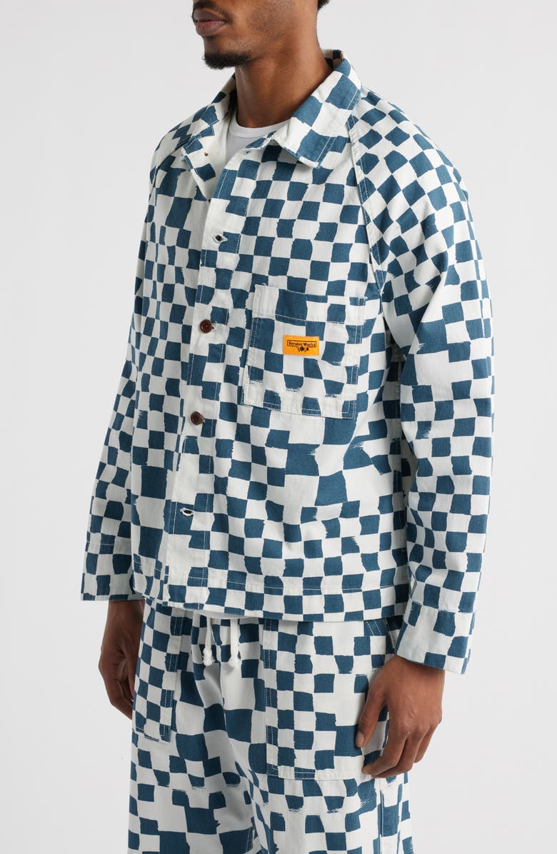 Service Works Organic Cotton Drill Printed Front of House Jacket, Alternate, color,