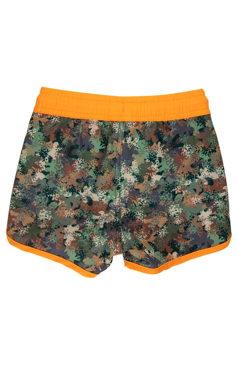 RuggedButts UPF50+ Sun Protected Stretch Dolphin Hem Swim Trunks, Alternate, color, Classic Camo