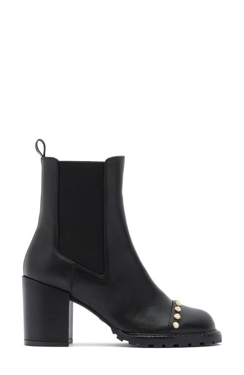 Stuart Weitzman Allpearls 80 Chelsea Boot In Black