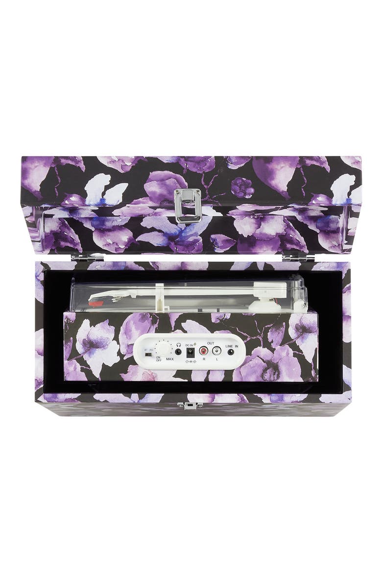 Fusion Bluetooth® Record Player with Case, Alternate, color, BLUE FLORAL