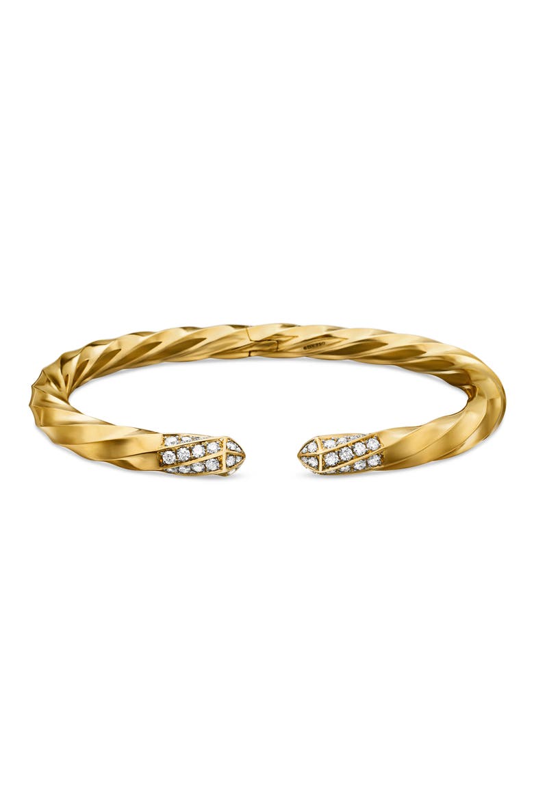 Cable Edge® Bracelet in 18K Yellow Gold with Diamonds, 5.5mm, Alternate, color, 18K GOLD RECYCLED