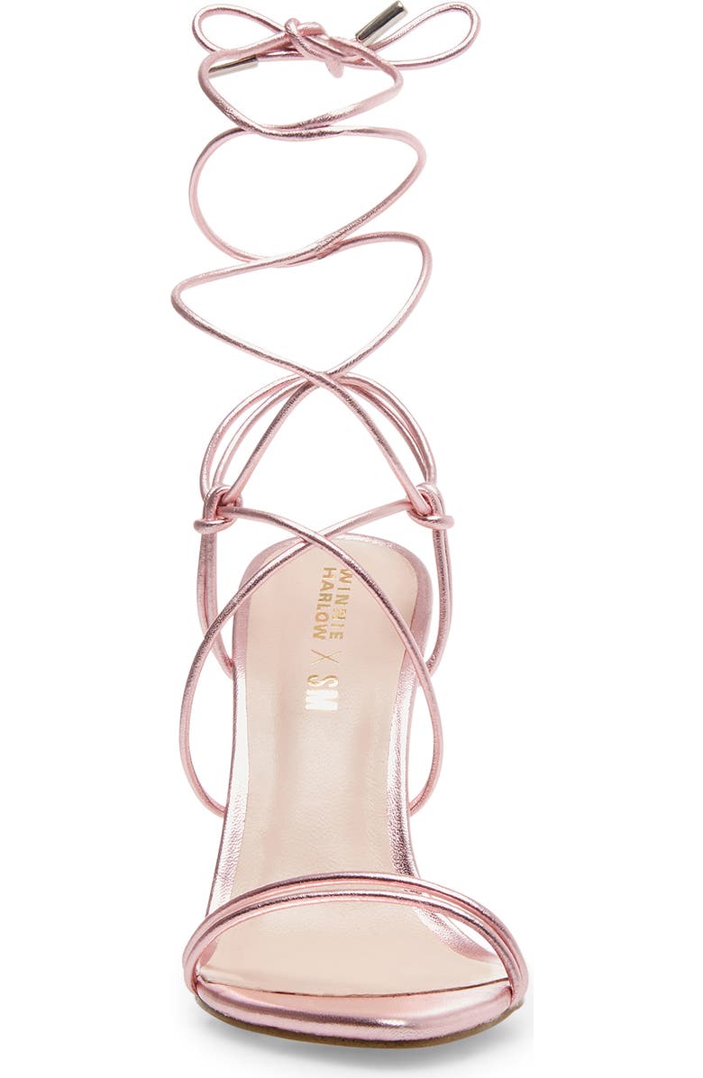 Steve Madden Winnie Harlow x Steve Madden Badgirl Ankle Wrap Stiletto Sandal, Alternate, color,