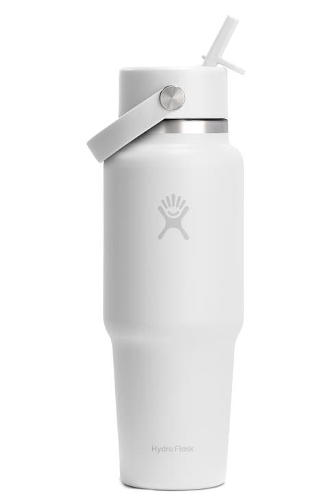 32-Ounce Wide Mouth Travel Bottle with Flex Straw Cap
