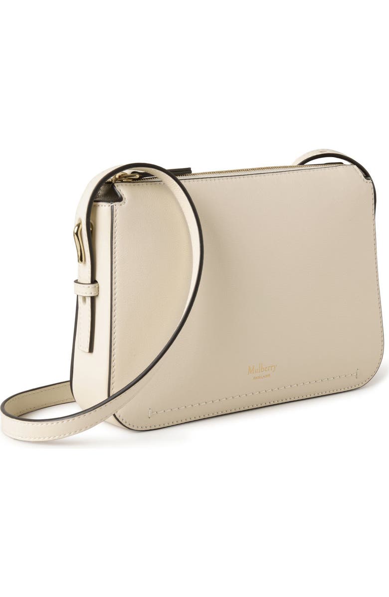 Mulberry Clovelly Leather Crossbody Bag, Alternate, color, Eggshell