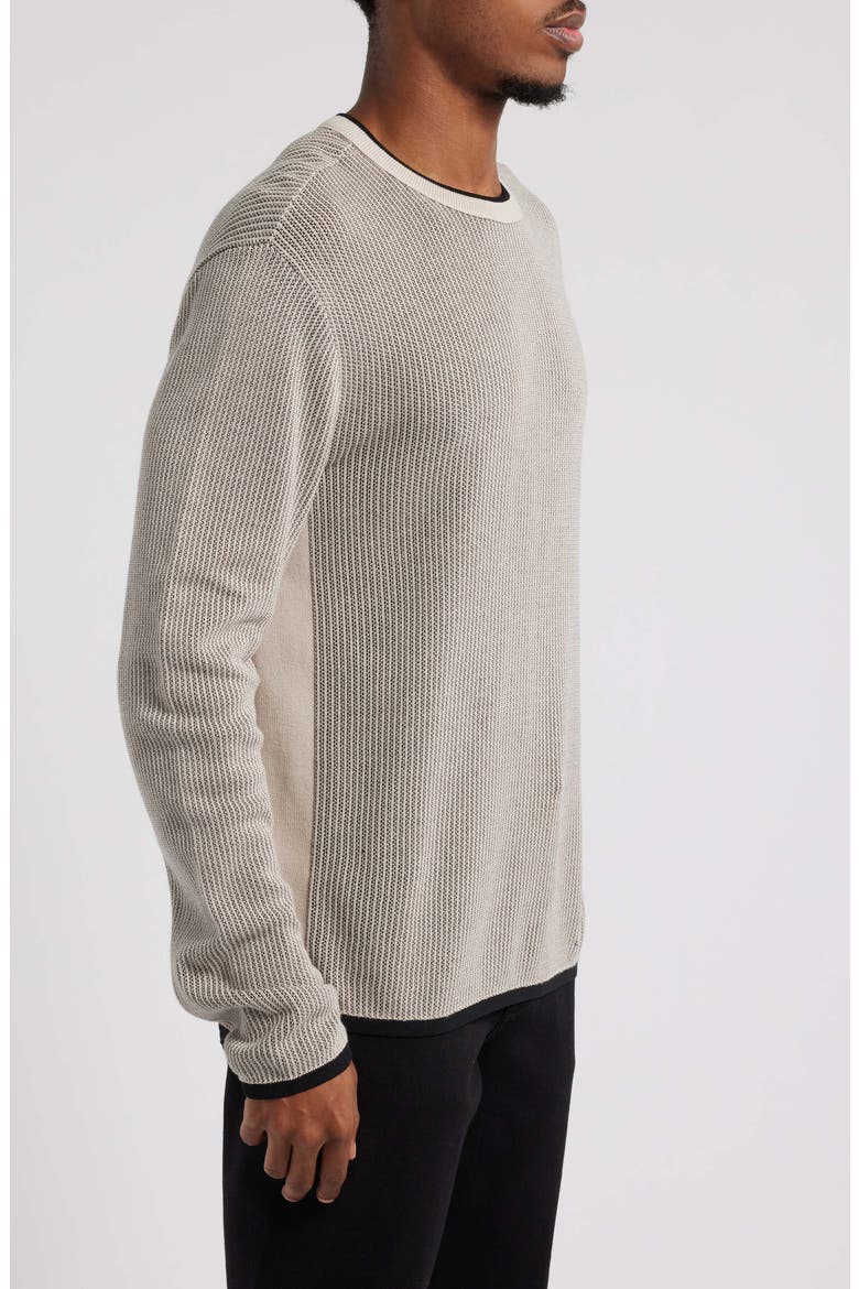 Harvey Crewneck Cotton Sweater, Alternate, color, GREY