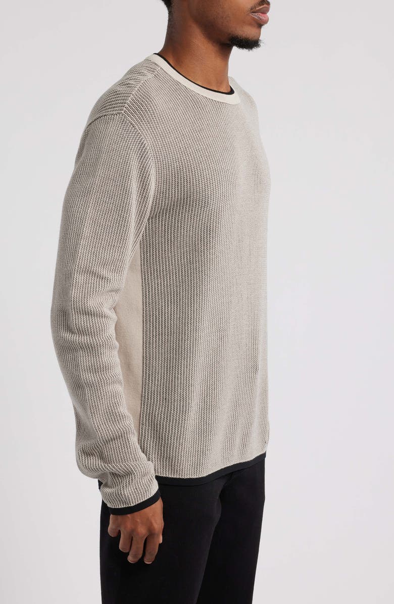rag
bone Harvey Crewneck Cotton Sweater, Alternate, color, Grey