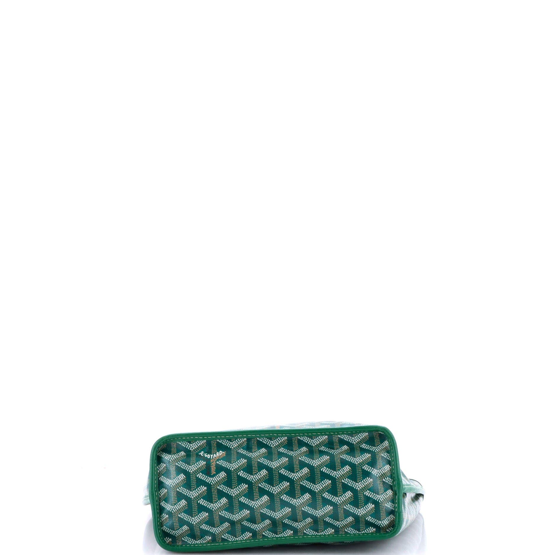 Pre-Owned Goyard Anjou Reversible Tote Coated Canvas Mini, Alternate, color, Green