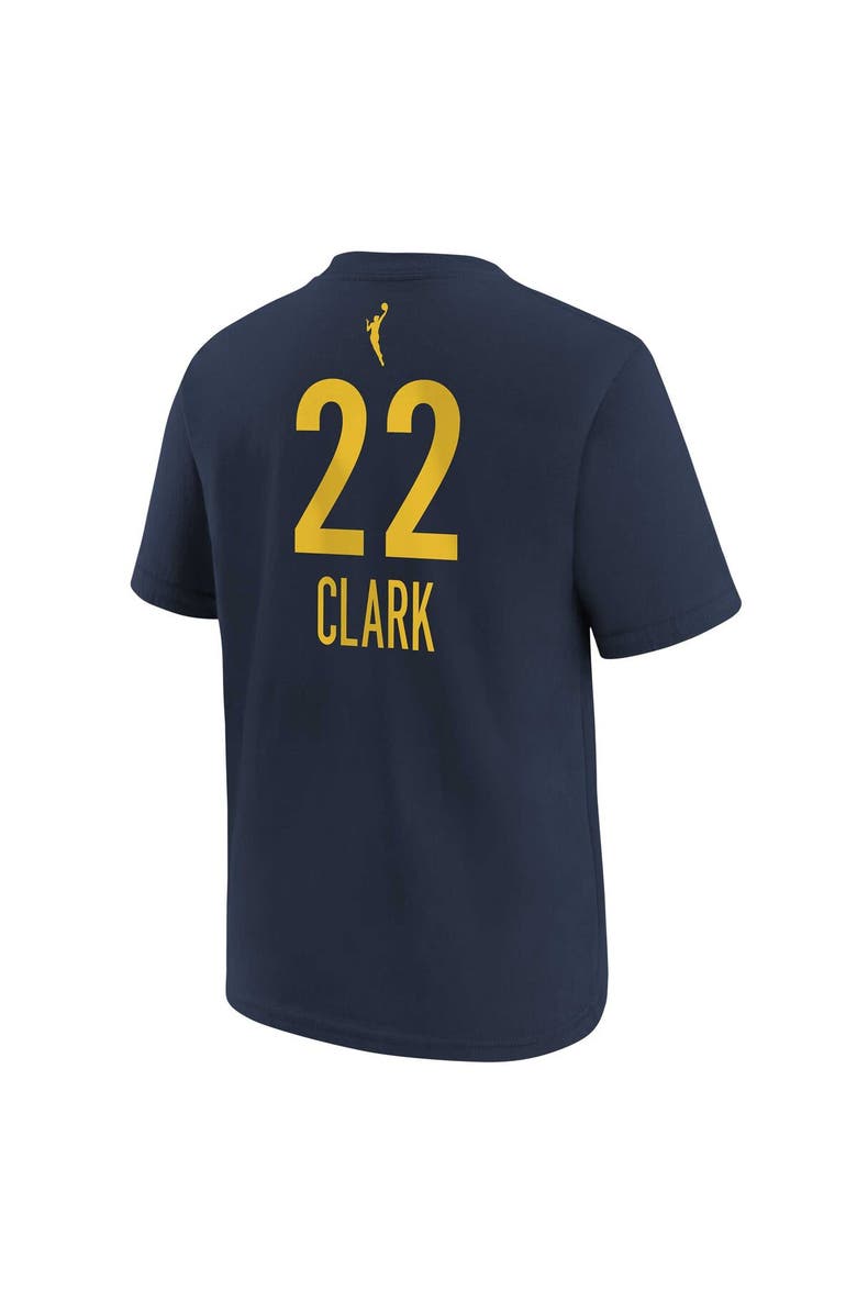 Nike Youth Nike Caitlin Clark Navy Indiana Fever 2024 WNBA Draft Explorer Edition Player Name & Number T-Shirt, Alternate, color, Navy
