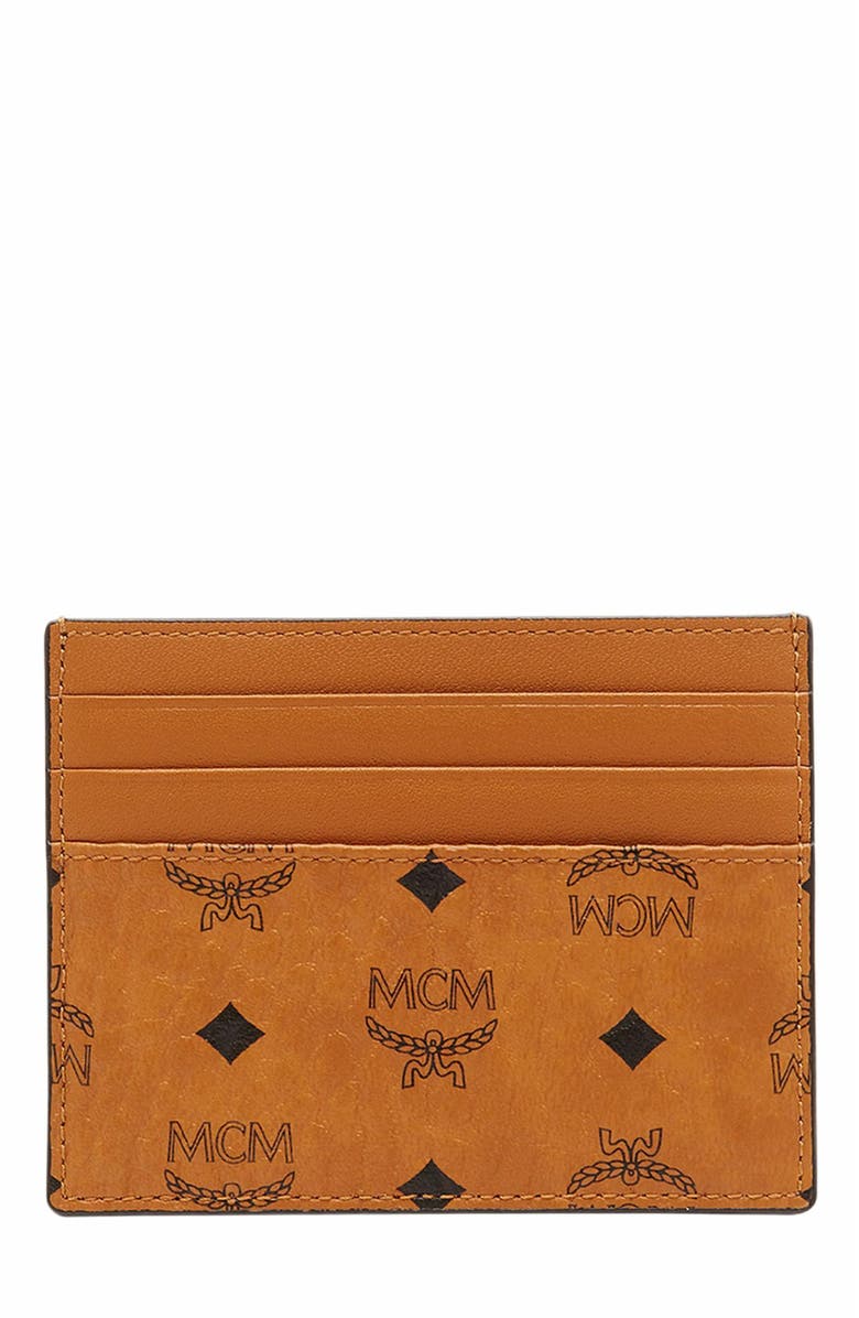 MCM Money Clip Card Case in Visetos Original, Alternate, color, 
