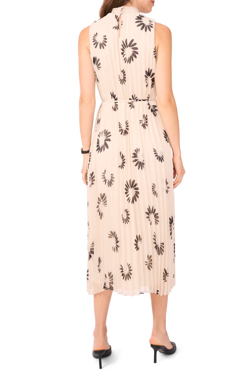 Halogen<sup>®</sup> Daisy Print Sleeveless Pleated Maxi Dress, Alternate, color, Birch
