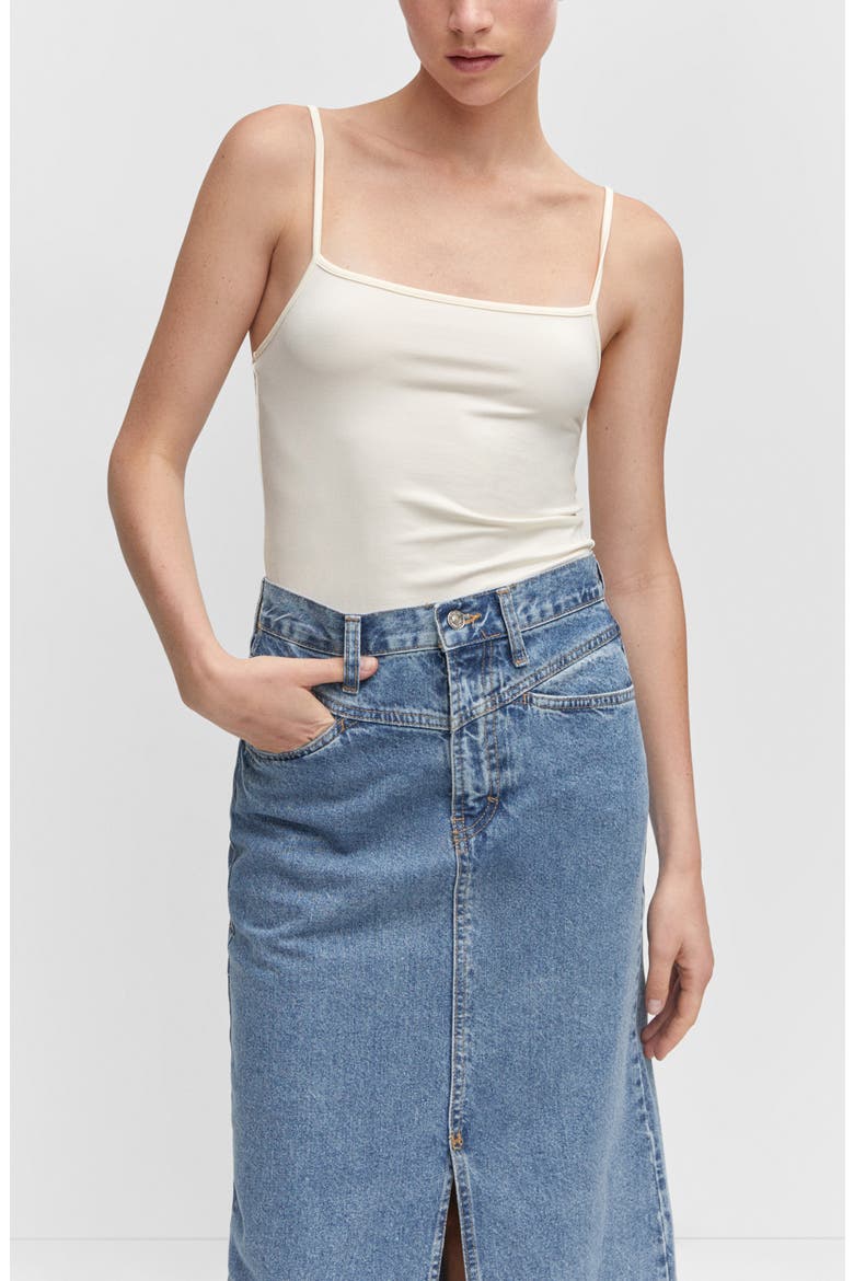 Denim Midi Skirt, Alternate, color, MEDIUM BLUE