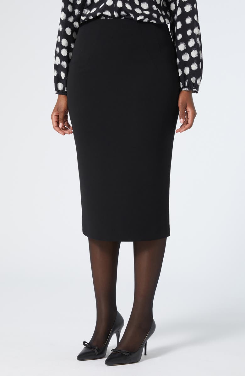 Marina Rinaldi Osaka Cady Pencil Skirt, Main, color, Black