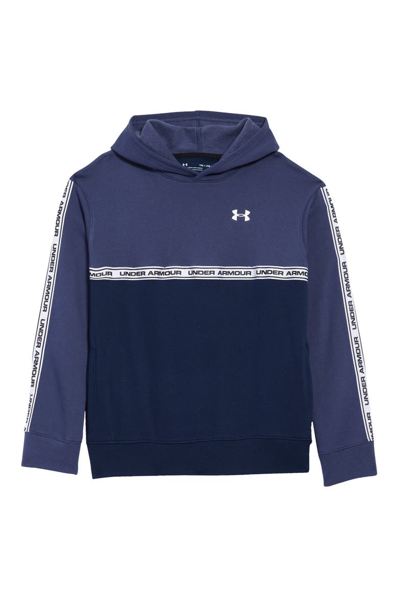 Sportstyle Pullover Fleece Hoodie, Main, color, BLUE INK / ACADEMY / WHITE