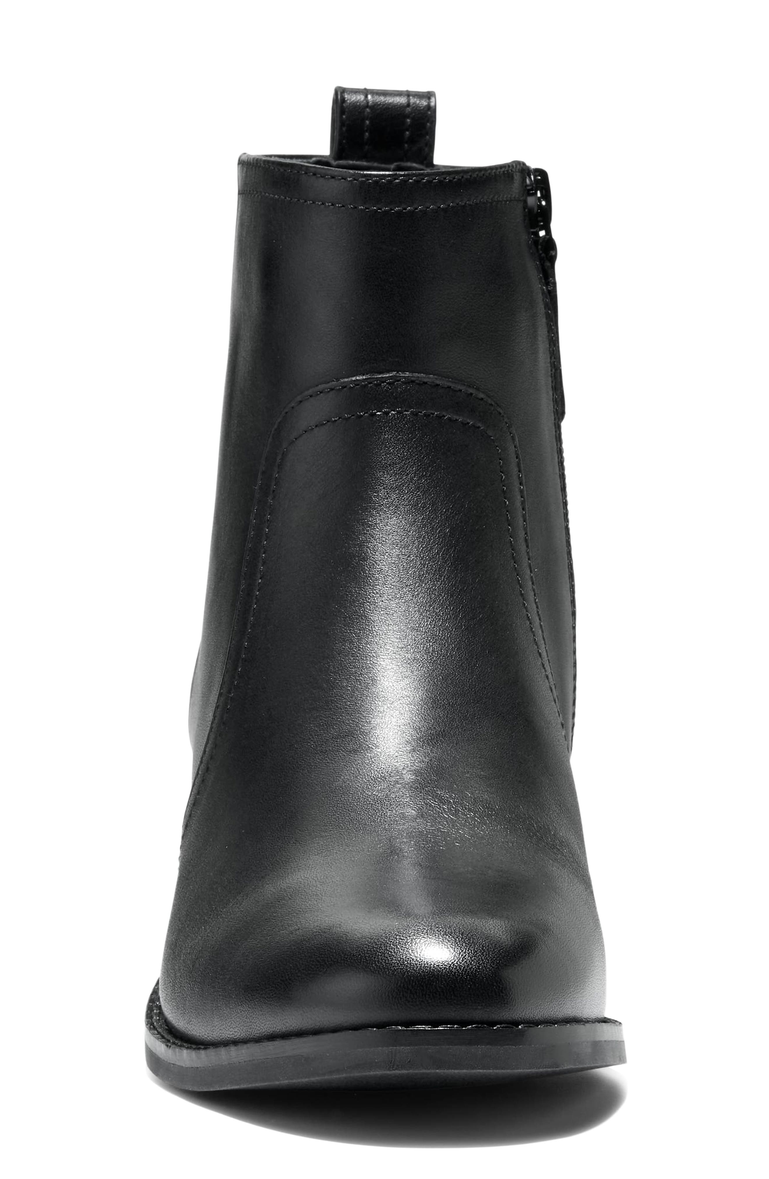 Haddie Ankle Bootie, Alternate, color, BLACK LEATHER