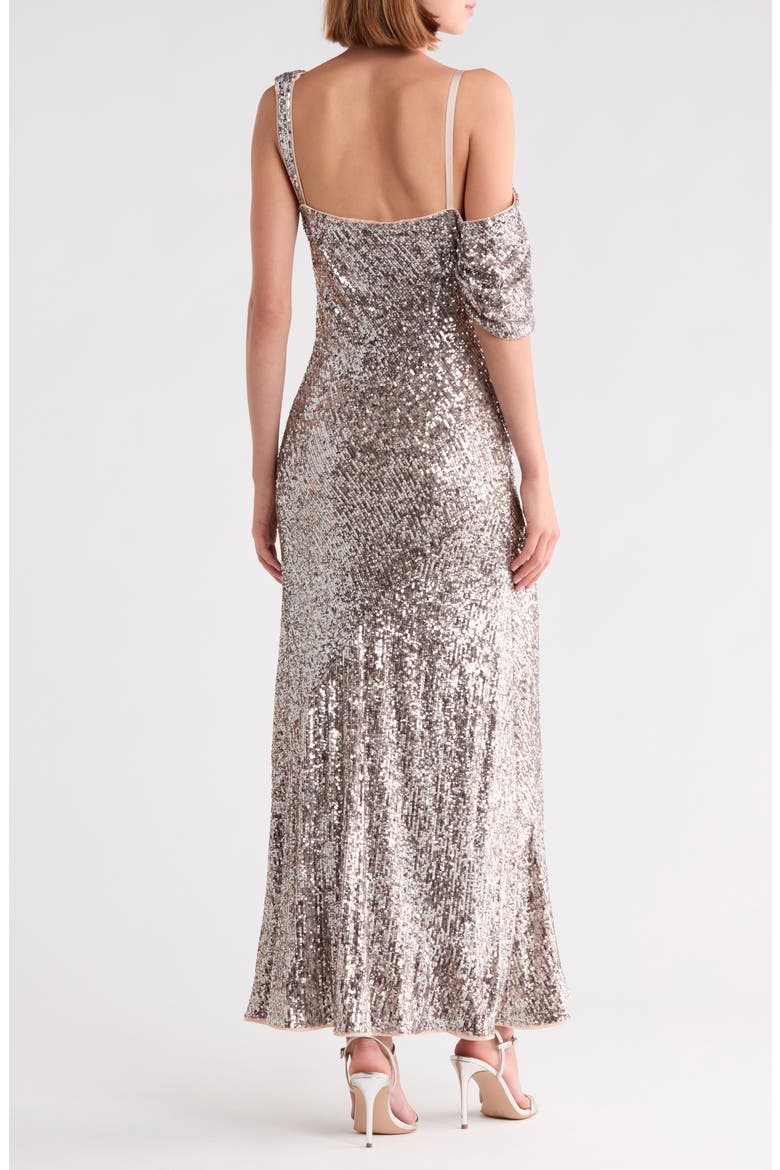Joaquin Sequin One-Shoulder Dress, Alternate, color, SEQUIN LEOPARD