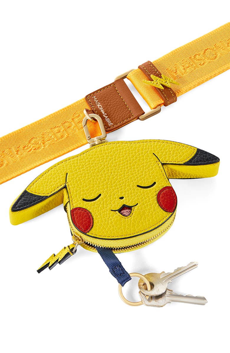 MAISON de SABRÉ Leather Coin Purse, Alternate, color, Pikachu