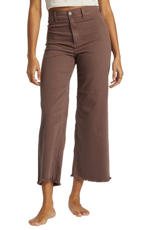 Free Fall Stretch Crop Wide Leg Pants