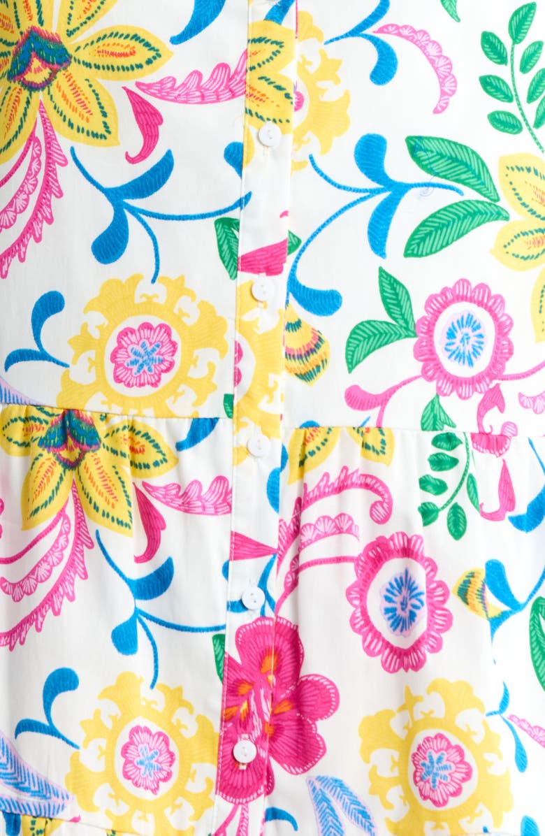 SUGARLIPS Kress Floral Domis Minidress, Alternate, color, White-Multi