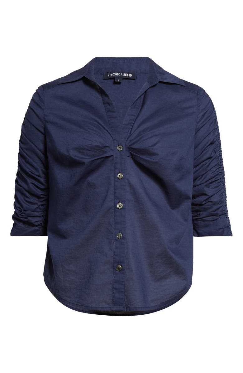 Veronica Beard Porta Ruched Shirt, Alternate, color, 