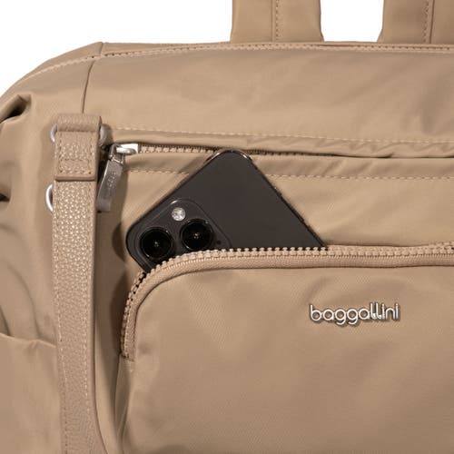 Baggallini Nolita Convertible Backpack In Taupe Twill