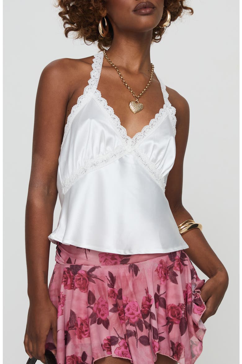 Annaliese Satin Lace Camisole, Main, color, WHITE
