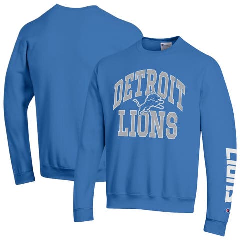 Men's Champion  Blue Detroit Lions Powerblend Fleece Sweatshirt