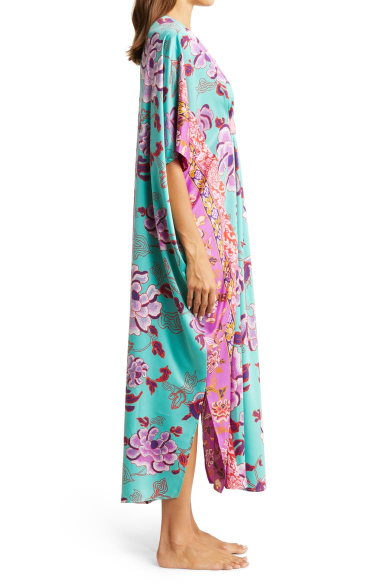 Ume Floral Caftan, Alternate, color, JADE COMBO