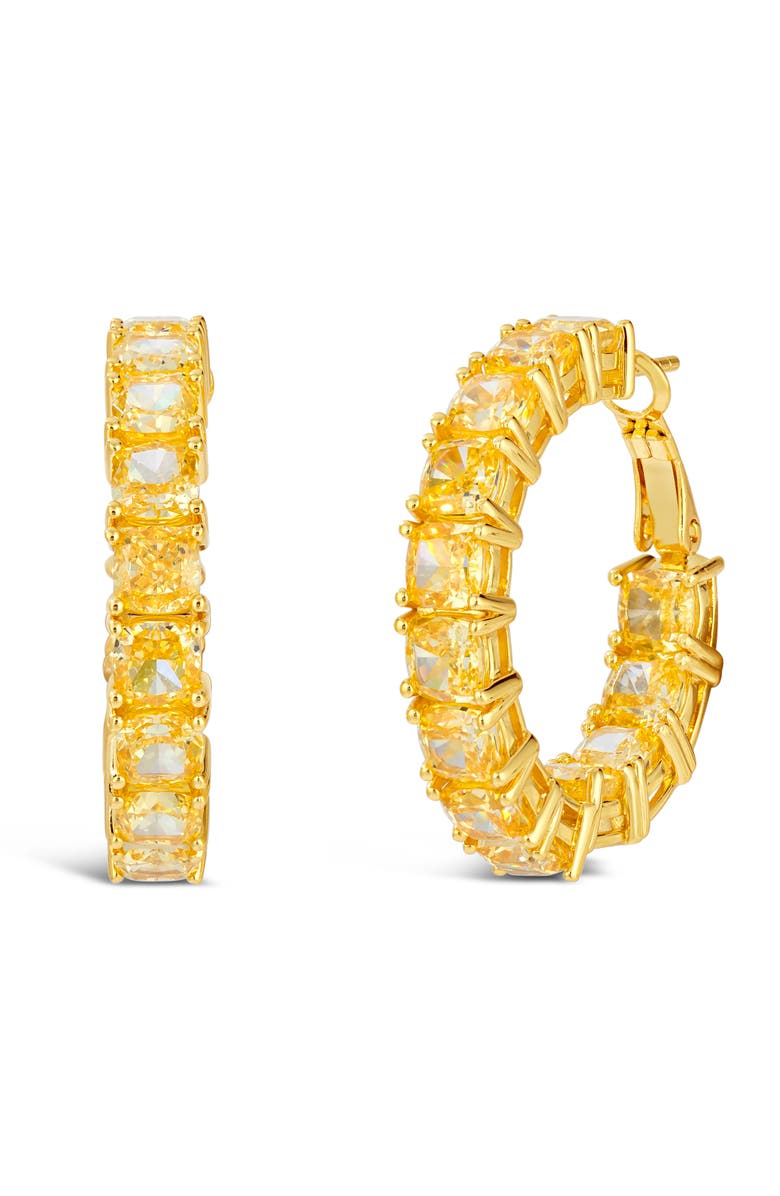 Anna Zuckerman Ms Congeniality 19 Carat Hoops, Main, color, Canary Yellow